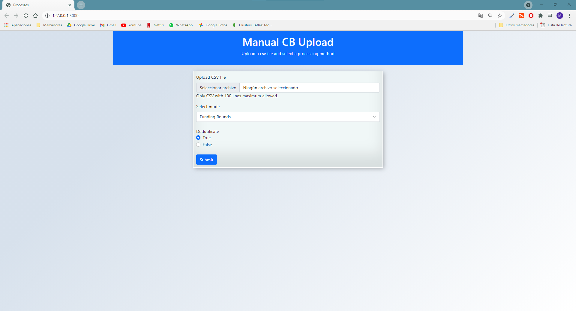 Manual CB Upload
